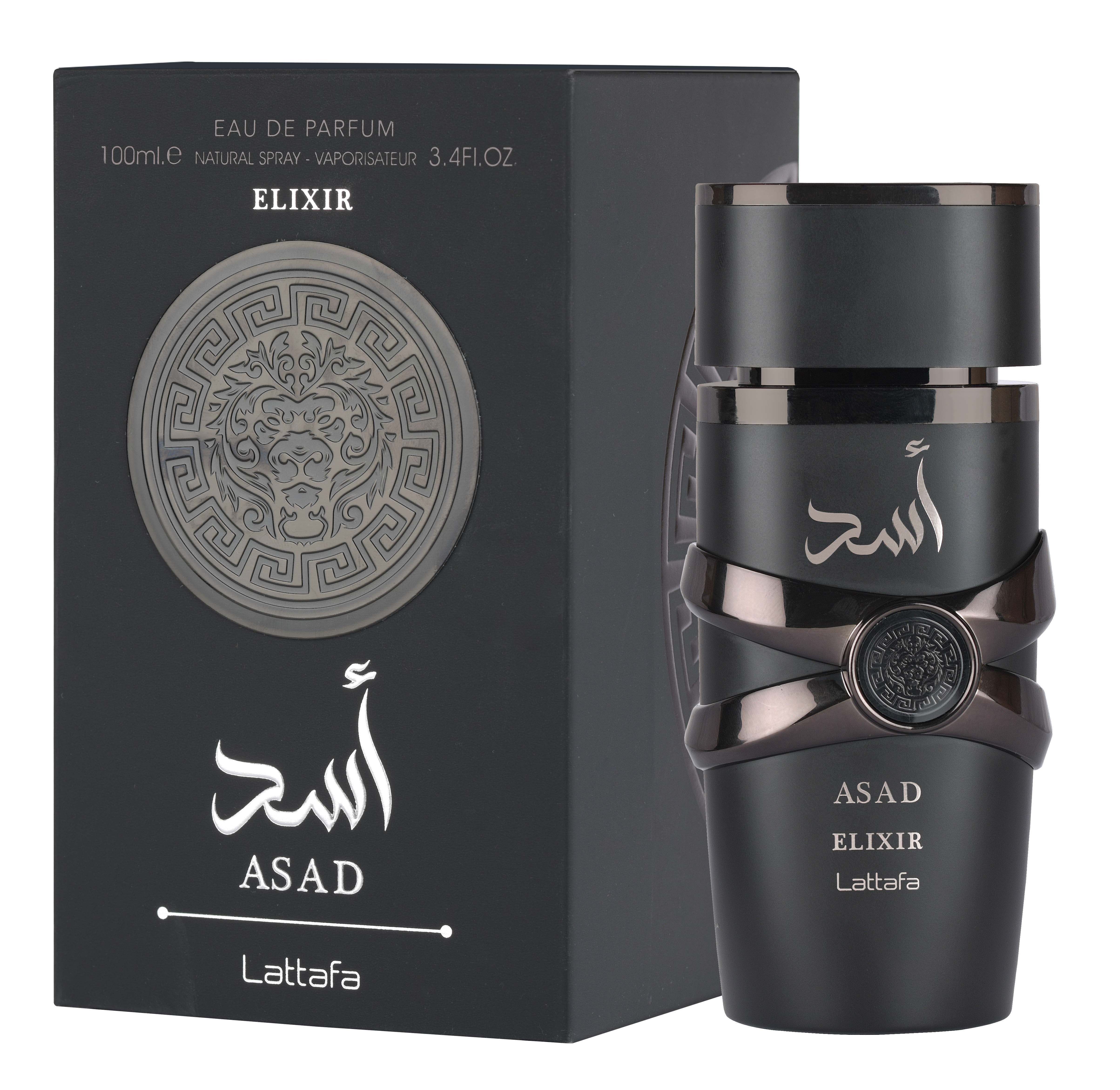 al asad tobacco shop Lattafa Elixir Eau de Parfum 3.4oz for Men this fragrance is expertly engineered for the modern man who appreciates a touch of classic sophistication ASAD LATTAFA | 3.4 OZ,